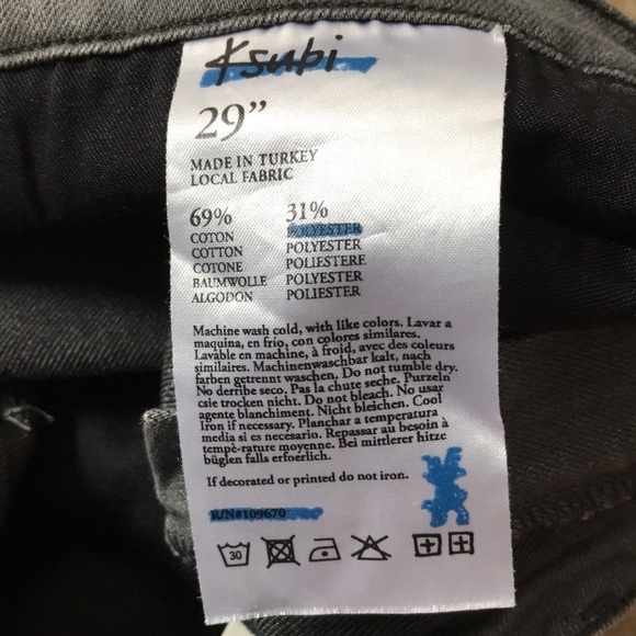 KSUBI Roadie Gray Super Skinny Zip Jeans Size 29 - Picture 11 of 13